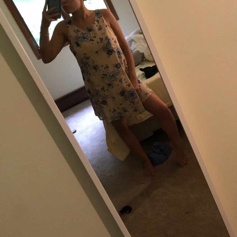 Floral silk dress